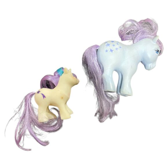 VTG Hasbro G1 My Little Pony Lot Of 2 Blue Belle & Baby Glory MLP Pastel Hair - Picture 2 of 14